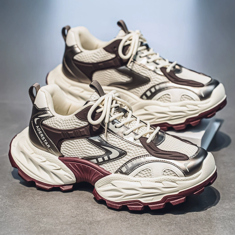 2025 новых летних мужских туфель, модные и универсальные повседневные туфли, стильные, удобные, дышащие, низкие кроссовки на толстой подошве, мужская обувь