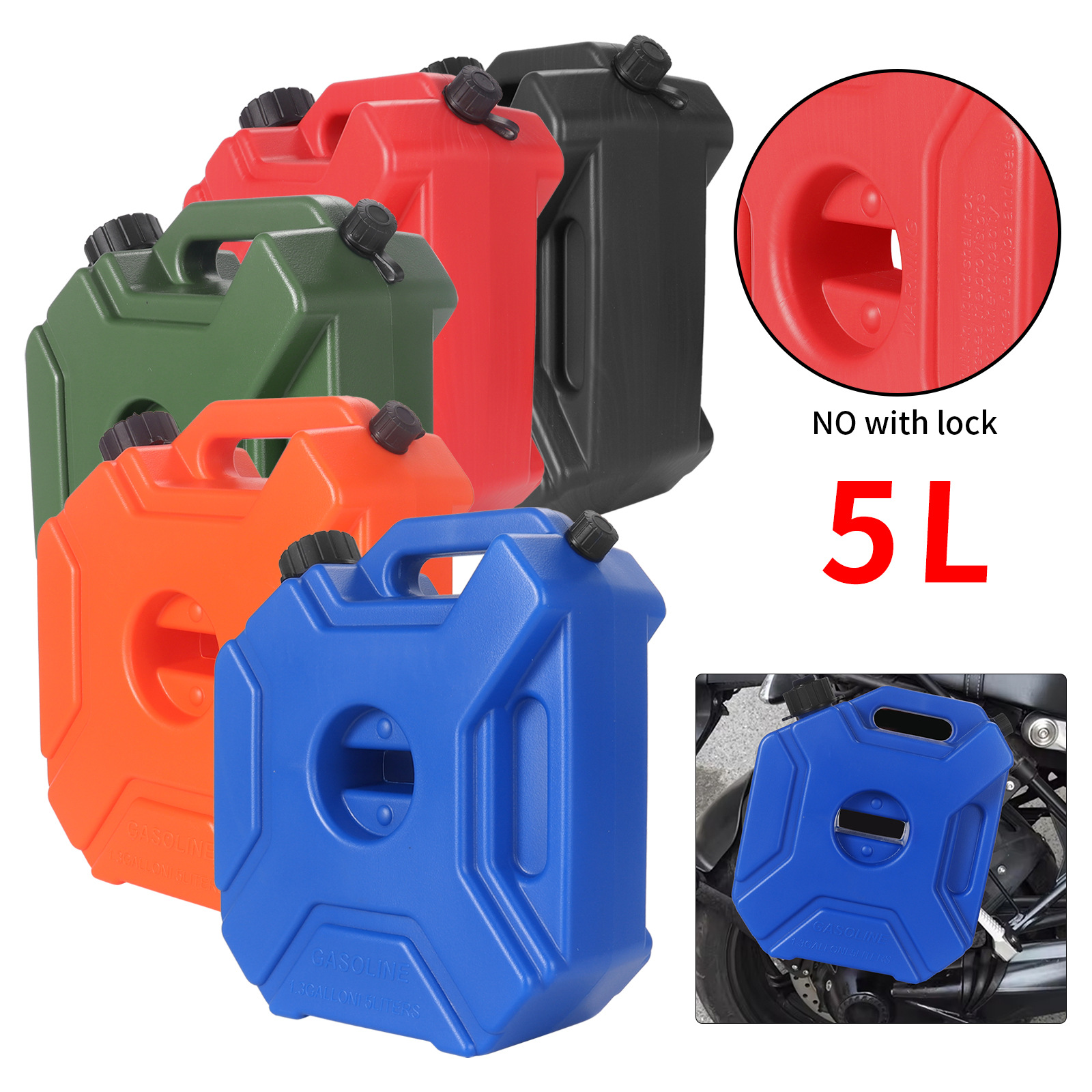 High-Quality Emergency Portable Oil Drum, Explosion-Proof and Anti-Static Gasoline Drum, Spare Fuel Tank for Cars, Motorcycles, and Outboard Motors