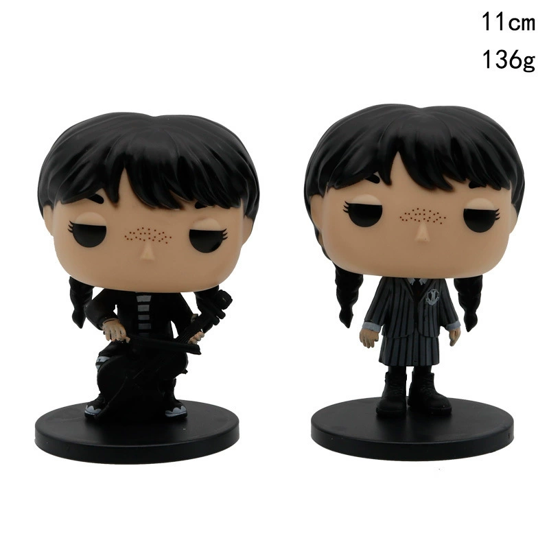 Cross -border POP 4 -inch Wednesday Adam's hand -n офисная модель 2 модели с базовым тортовым декором