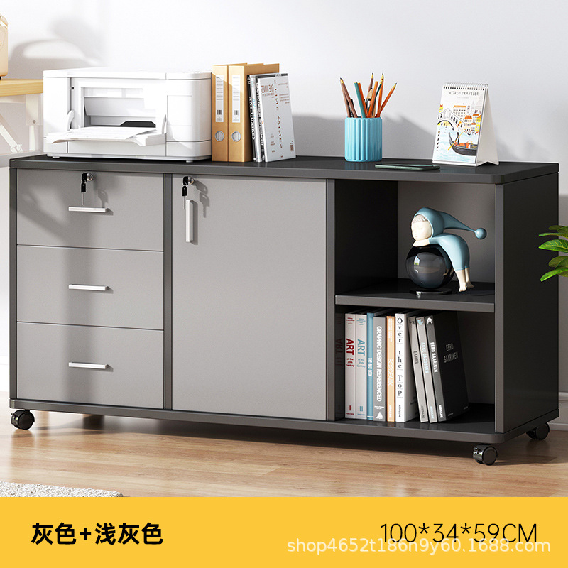 Debajo del escritorio Gabinete DE LA OFICINA Armario de madera Gabinete lateral con cerradura Gabinete de la impresora Gabinete del cajón Gabinete bajo