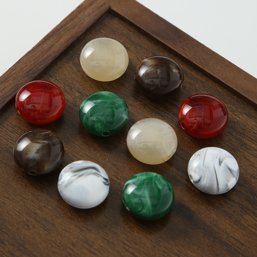 retro acrylic beads jade