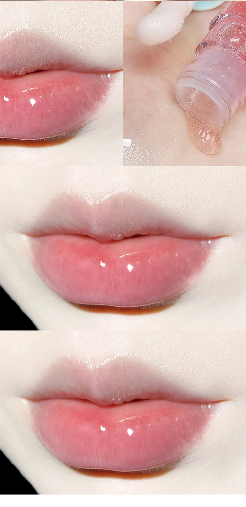 The Sensory party's sweet fruit puree lip balm is hydrating and light, protecting the lips. Apply the lip oil before makeup to make the lips smooth and plump undefined