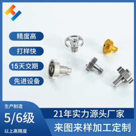 滚齿加工圆柱外齿轮不锈钢45#钢金属直齿舵机齿轮组医疗高精度