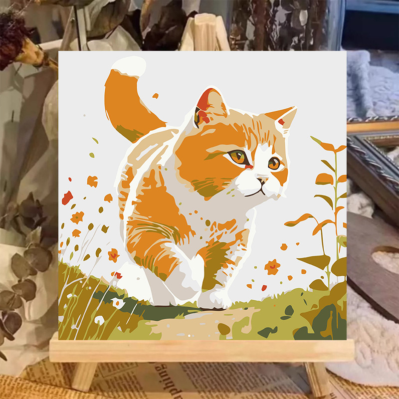 Pintura al óleo digital animal 20 * 20 dibujos animados pintados a mano para curar la pintura pintada a mano pintada al por mayor pintada a mano image 18