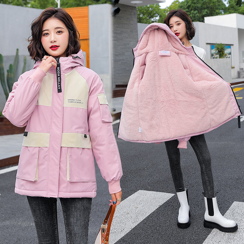 2021 nuevo engrosado para superar el estilo de mujer largo estilo coreano suelto abrigo de invierno delgado calentamiento abrigo de algodón para mujeres image 1