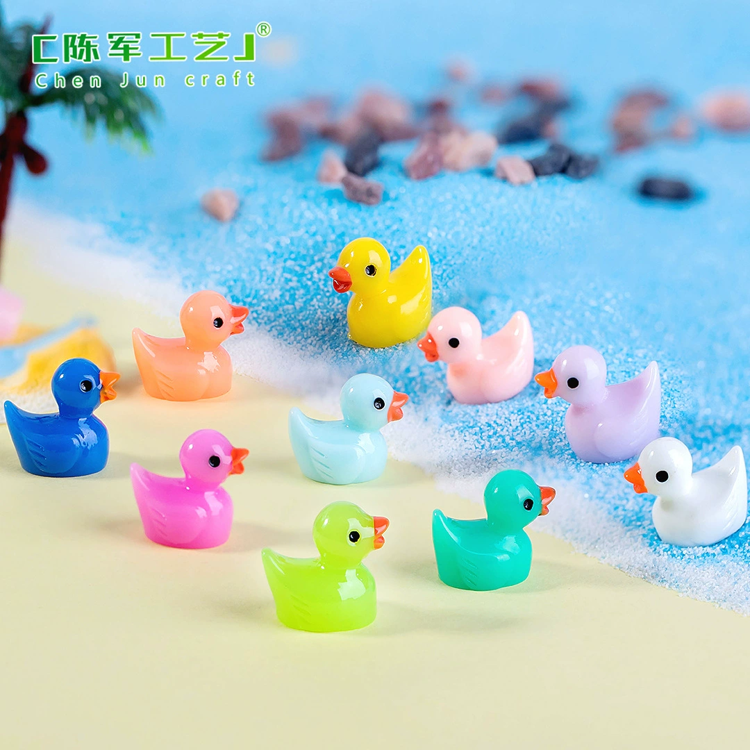 Pendant (B.Duck) mini duck minifigure, glossy resin, assorted colors, 1.8×1.2×1.6 cm