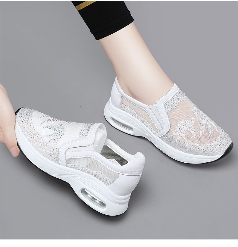 Giày sneaker nữ lưới thoáng khí đế dày phong cách thể thao đa năng — 9131 Màu đen, 9131 màu trắng chi tiết 14