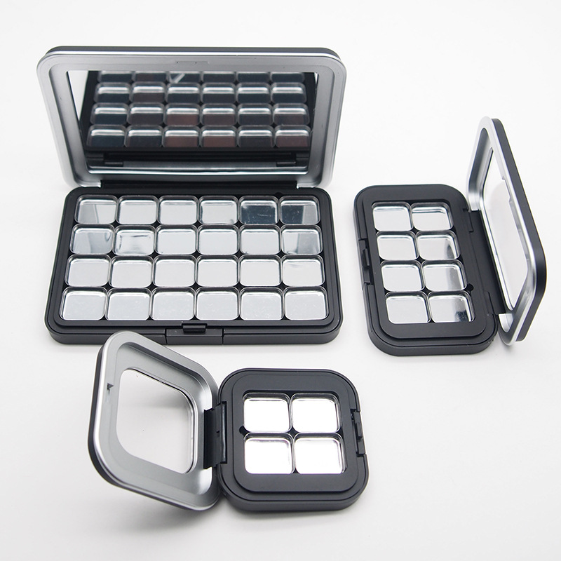 Muf Blush reemplazo caja vacía XL con imán espejo resaltar reparación placa DIY sombra de ojos split caja de almacenamiento de maquillaje