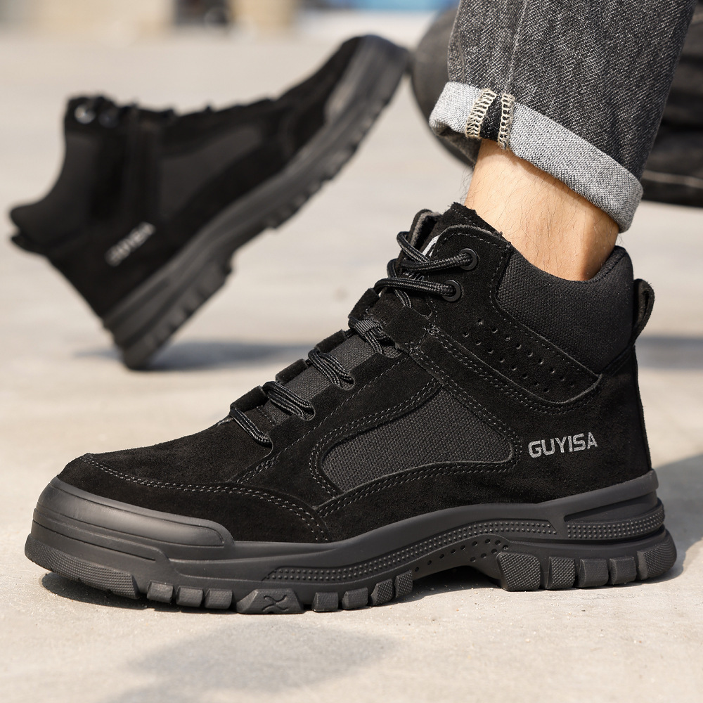 高帮冬季绝缘鞋防砸防刺穿防滑塑包头跨境劳保鞋男舒适10KV电工鞋