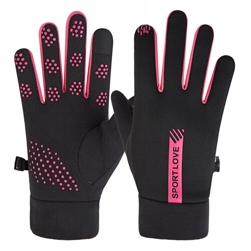 Sports velvet warm gloves for men and women in autumn and winter touch screen skiing, cycling and driving outdoor gloves