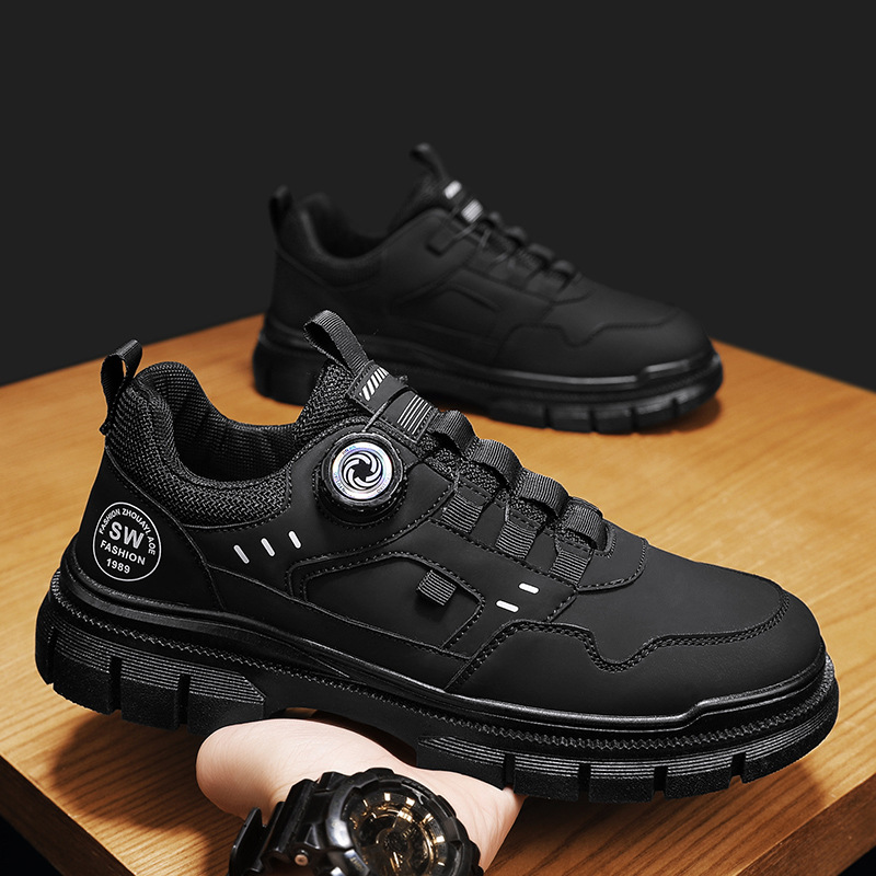 Zapatos laborales para hombres 2024 nuevo otoño sitio de construcción para trabajar zapatos de skate de trabajo de suela gruesa resistente al desgaste para hombres zapatos de moda de baja altura Martin