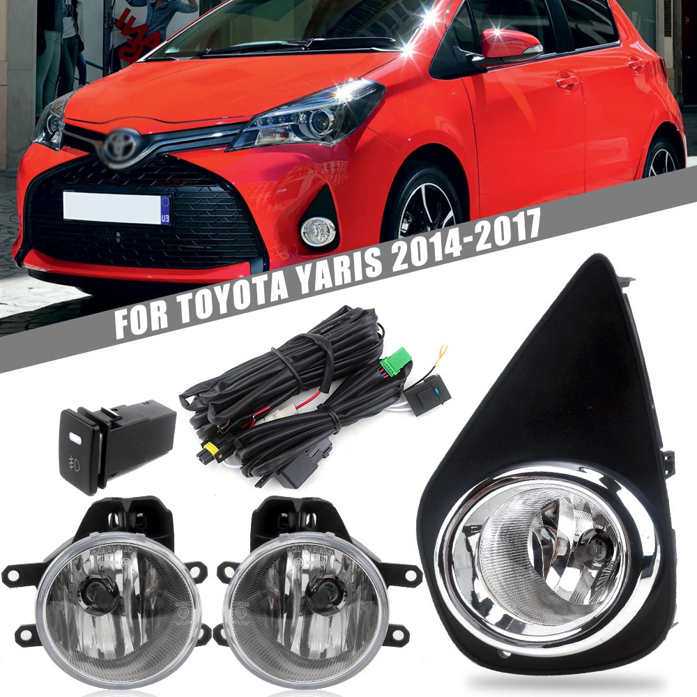 Aplicable a Toyota 14 / 15 / 16 / 17 edición en el extranjero Yaris conjunto de lámpara de niebla delantera halógeno lámpara de barra diurna