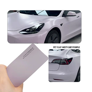Axxpel avtomobil PET dəri kimi tutqun boz-bənövşəyi rəng dəyişən plyonka