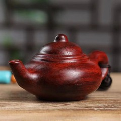 Wooden small pot hand-painted piece, small vase, sandalwood small teapot, portable cultural artifact, decoration, accessory, pendant