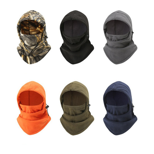 Cross-border outdoor headgear, warm neck gaiter, thick polar fleece hat, cold-proof neck cover, fleece windproof ski mask
