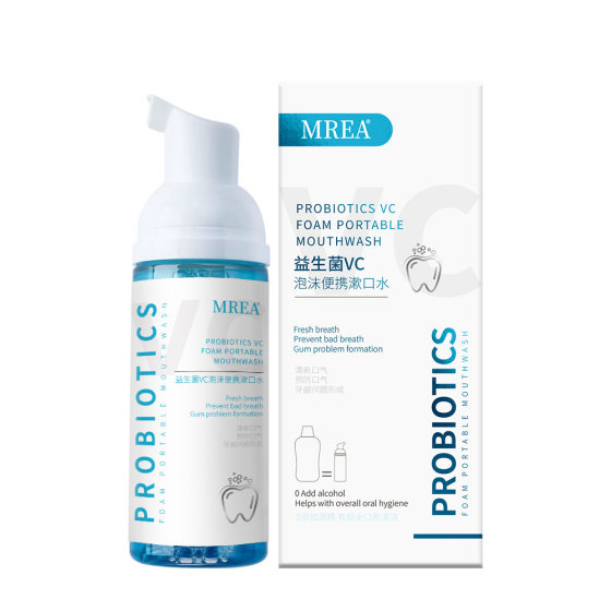 MREA Probiotic VC * Foam Portable Mouthwash Mouth Fresh Brightening Mouthwash Foam Cleansing Breath Fragrance