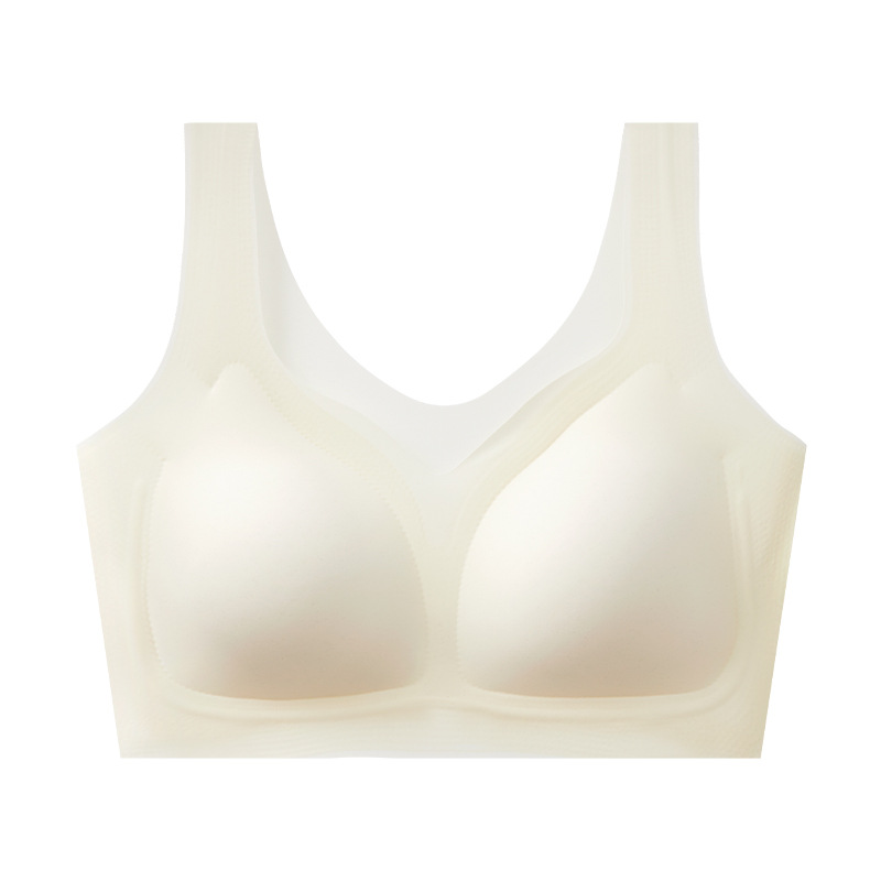 Ropa interior delgada gran pecho pequeño anti-caída sin anillo de acero para mujeres se reúnen sin marcas ajustable taza grande sujetador de tamaño grande para mujeres