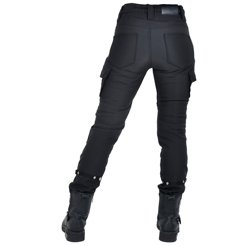 VOLERO motocicleta invierno anti-caída ciclismo pantalones impermeable forrado de lana gruesa a prueba de viento de cintura alta motocicleta anti-caída pantalones para mujeres