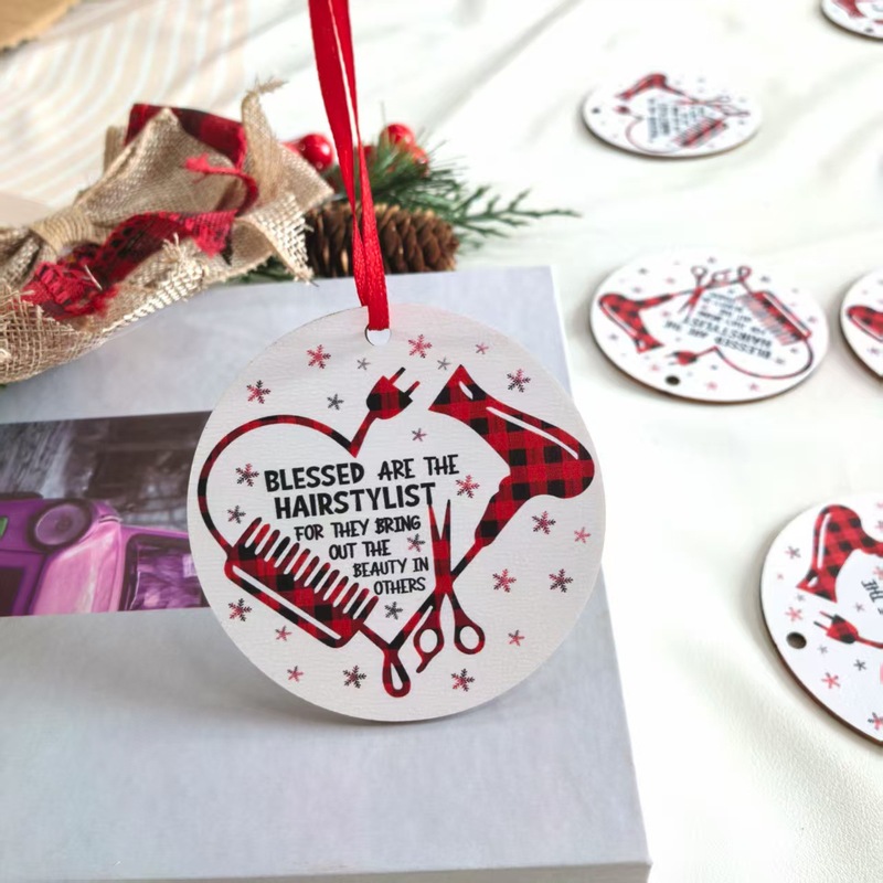 2025年越境新築祝いギフト クリスマス 母の日 バレンタインデー 装飾品 玄関用丸型木製吊り飾り|undefined