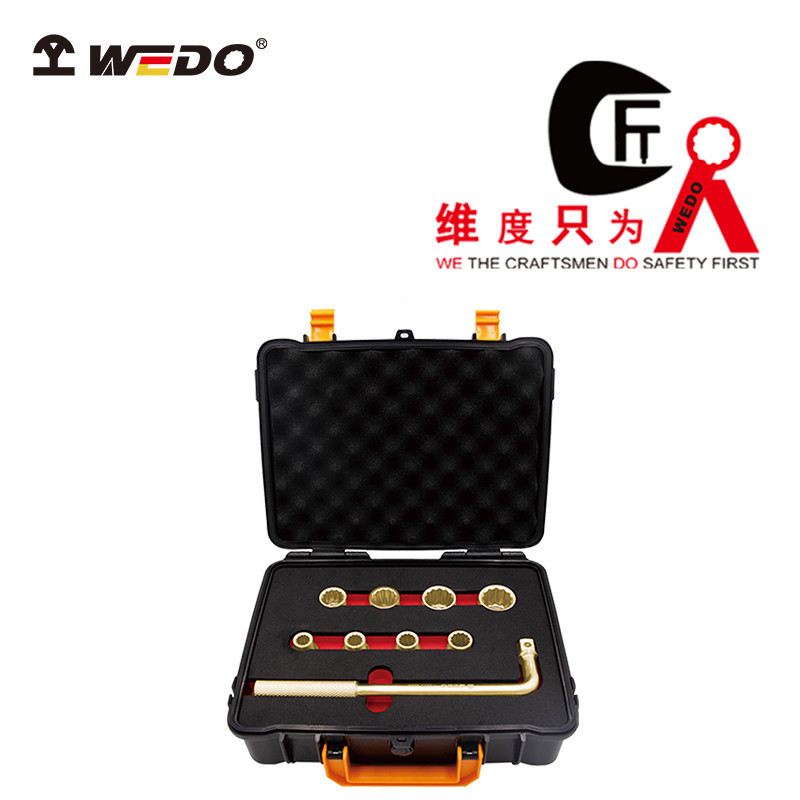 WEDO维度 防爆1/2"方9件套盒装套筒AL101E 铝青铜无火花组套工具