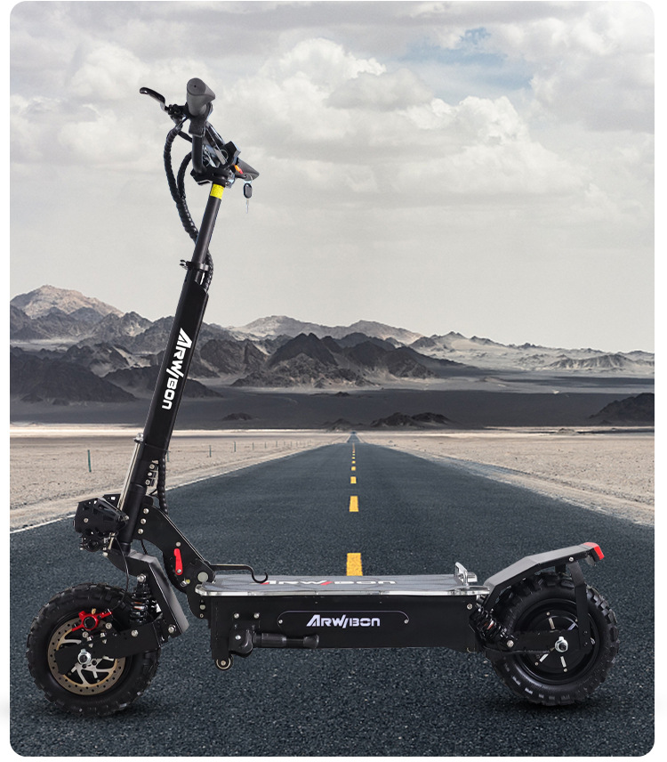 Electric Scooter with High Range, Portable and Foldable, Two-Wheeled Scooter, Lithium Battery-Powered, Performance Portable
