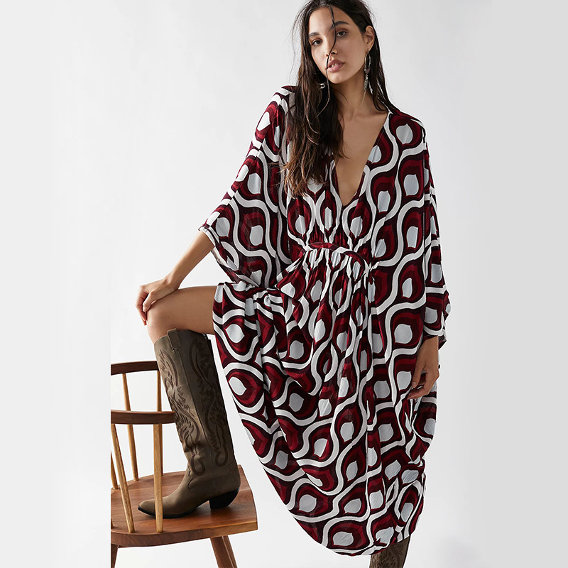 Women's Regular Dress Vacation Round Neck Long Sleeve Printing Maxi Long Dress Holiday Daily display picture 3