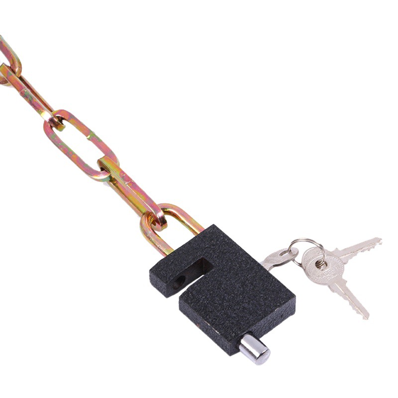 Multi-purpose motorcycle bicycle chain lock square head 80-150 electric car chain lock bicycle glass door chain lock