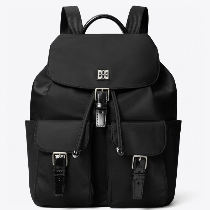 New Tb Women's Bag 2025 Korean Style Nylon Small Backpack Flap-Style Double Shoulder Bag Fashionable Casual College Style School Bag New Tb Women's Bag 2025 Korean Style Nylon Small Backpack Flap-Style Double Shoulder Bag Fashionable Casual College Style School Bag
