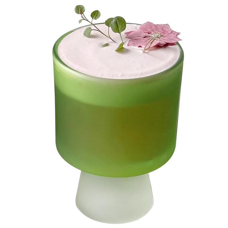 Taza de vidrio con textura mate de nicho Taza de personalidad de estilo ins Taza de bebida de sentido avanzado Taza de helado Taza de postre