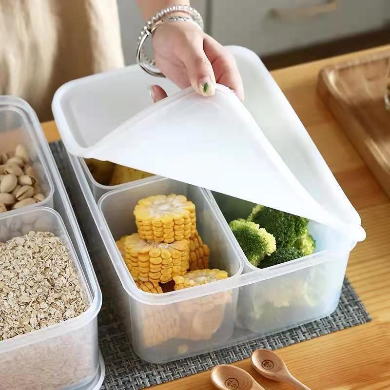 Ice powder box plastic with lid stall ingredients seasoning box food transparent seasoning box commercial compartment storage box Ice powder box plastic with lid stall ingredients seasoning box food transparent seasoning box commercial compartment storage box