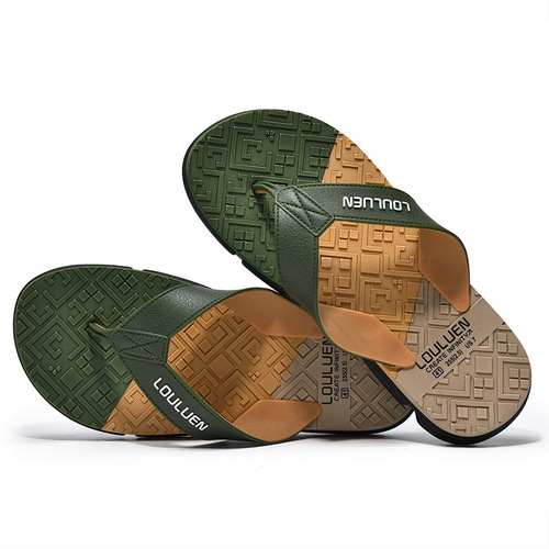  new beach flip-flops for men, non-slip outer slippers, summer flip-flops for men, trendy casual sandals
