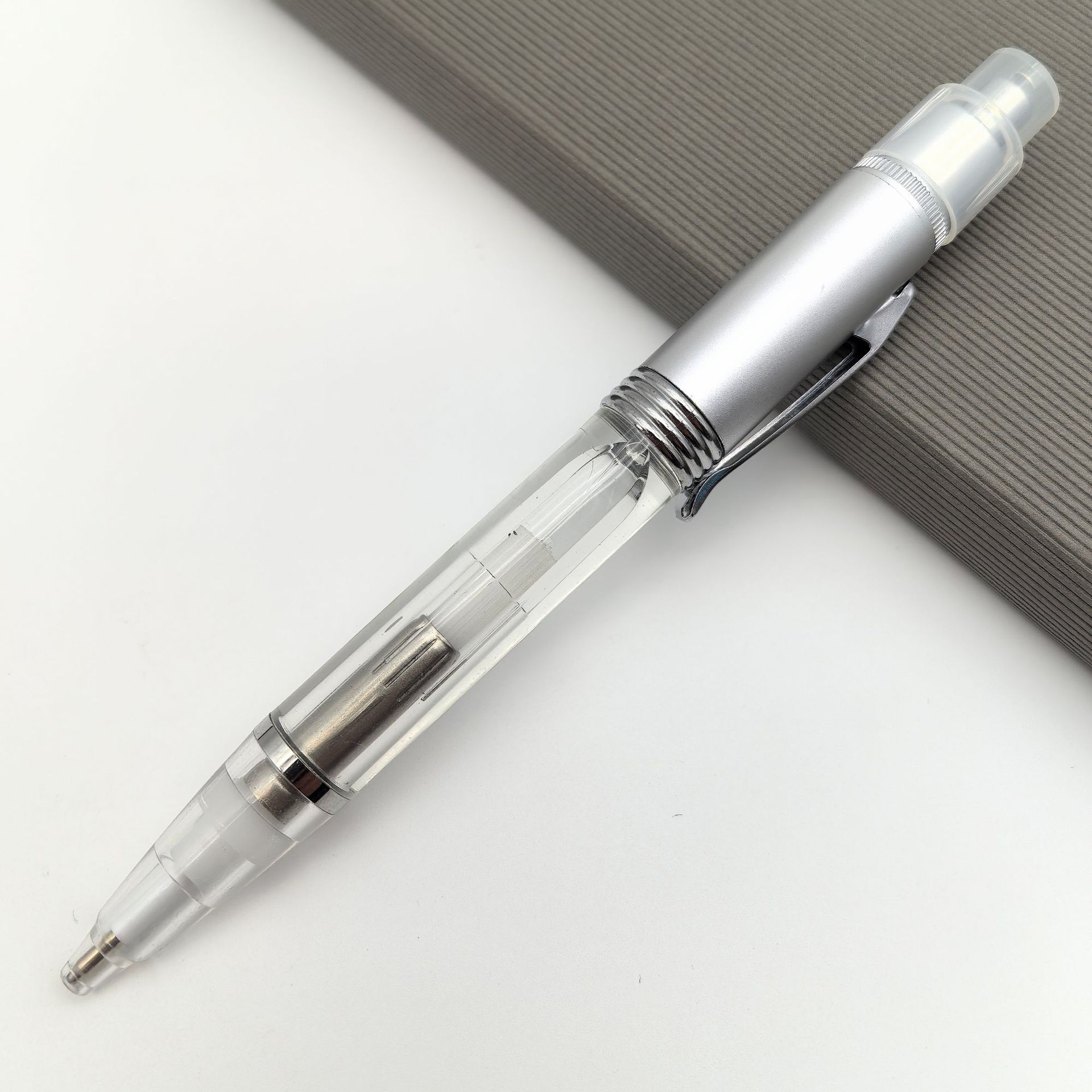 Lámpara de colores creativa bolígrafo publicitario acrílico material transparente imprimible bolígrafo LED de color