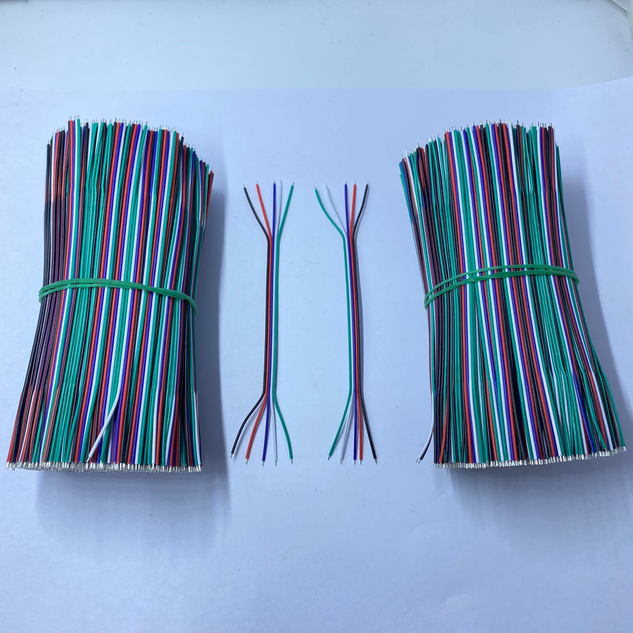 5P彩色排线7芯外径0.8mm并线平行线双头上锡导线70/100/150/200mm