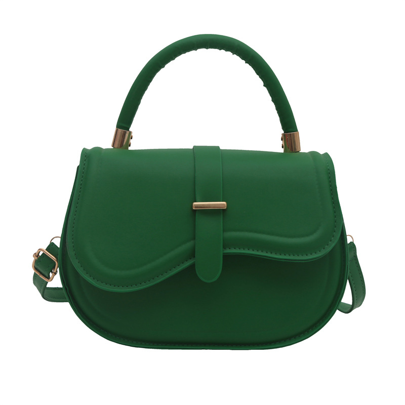 Bolsa de silla de colores caramelo 2024 primavera nueva moda de color sólido bolso de hombro inclinado