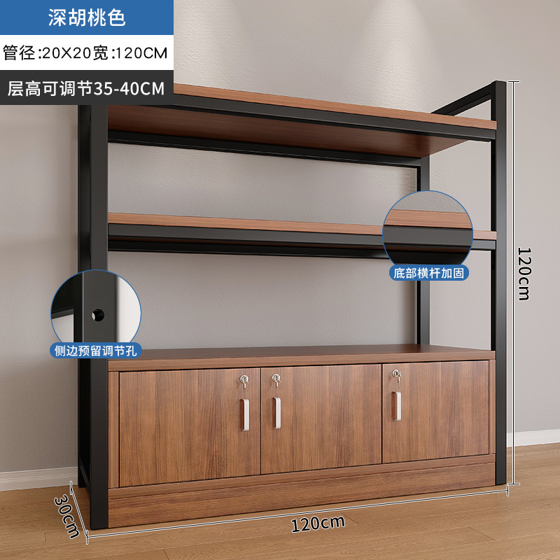 Estante de almacenamiento de agujeros laterales Estante de almacenamiento multicapa de productos de exhibición Gabinete de exhibición de tabaco y vino de supermercado puerta de cinta de estante de isla media