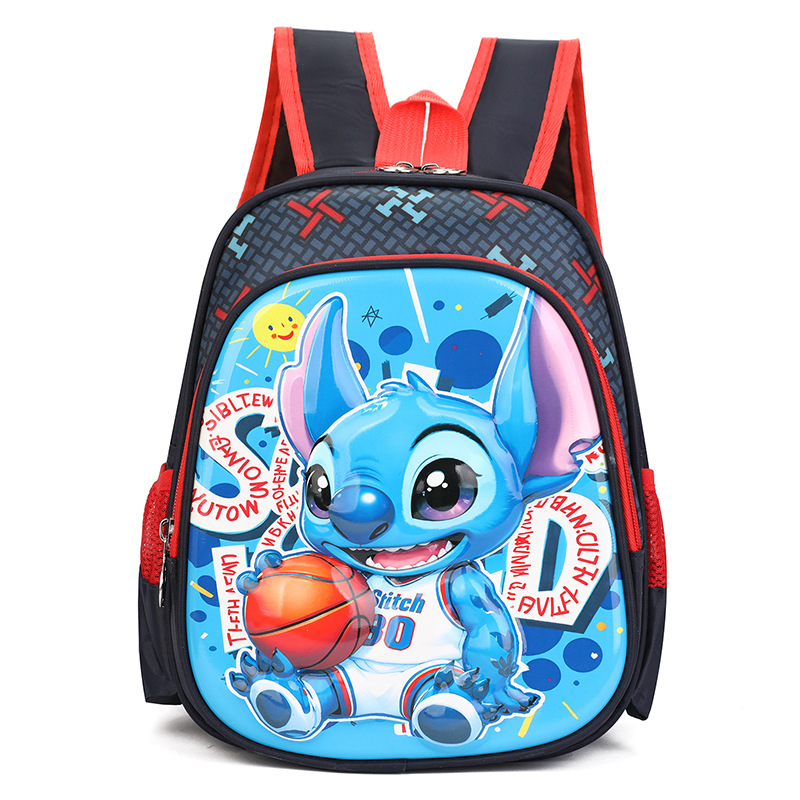 Mochila de dibujos animados Stitch de carcasa dura de 12 pulgadas al por mayor Mochila de jardín de infantes ultraligera Mochila para niños de 3-4 años