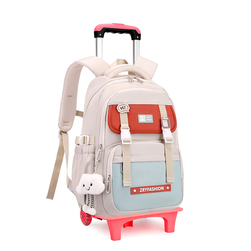 Nueva mochila escolar estilo japonés con gran capacidad, mochila con ruedas informal para estudiantes de primaria, mochila versátil para estudiantes de secundaria