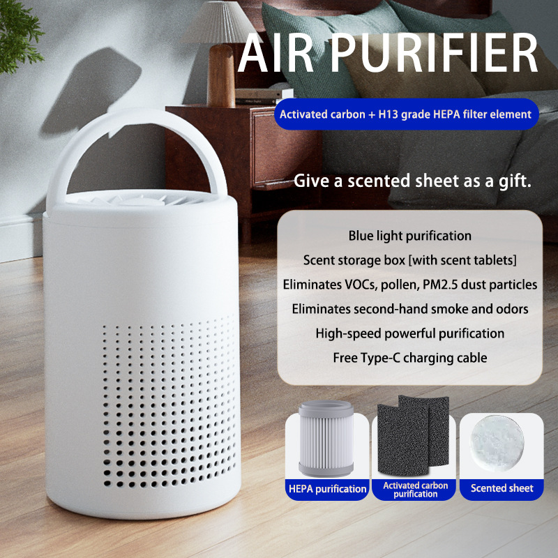 No. 8 Air Purifier [Double Purification + Activated Carbon Cotton + Aromatherapy…
