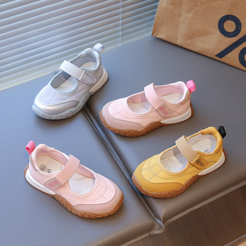 Children's Sports Shoes Spring & Fall New French Mary Jane Girls' Shallow Casual Shoes Soft Sole Foreign Style Forrest Gump Shoes
