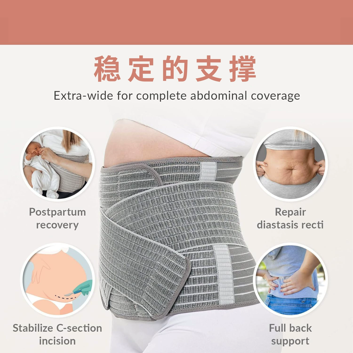 Pelvic correction belt, adjustable postpartum bandage, Amazon