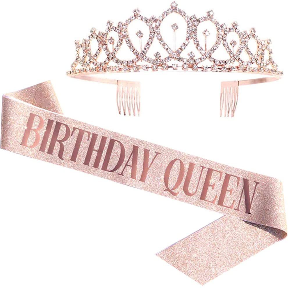 Juego de rosas doradas Birthday Queen
