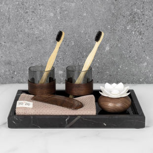 New Chinese Style Toilet Bathroom Tray Toothbrush Towel Comb Wash suit Model Room Bathroom Cabinet Countertop Ornaments