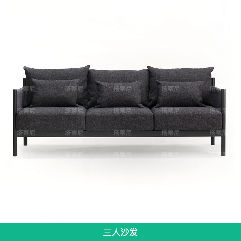 Nordic outdoor caña casual sofá villa patio jardín balcón casual anticorrosión madera maciza caña combinación de silla