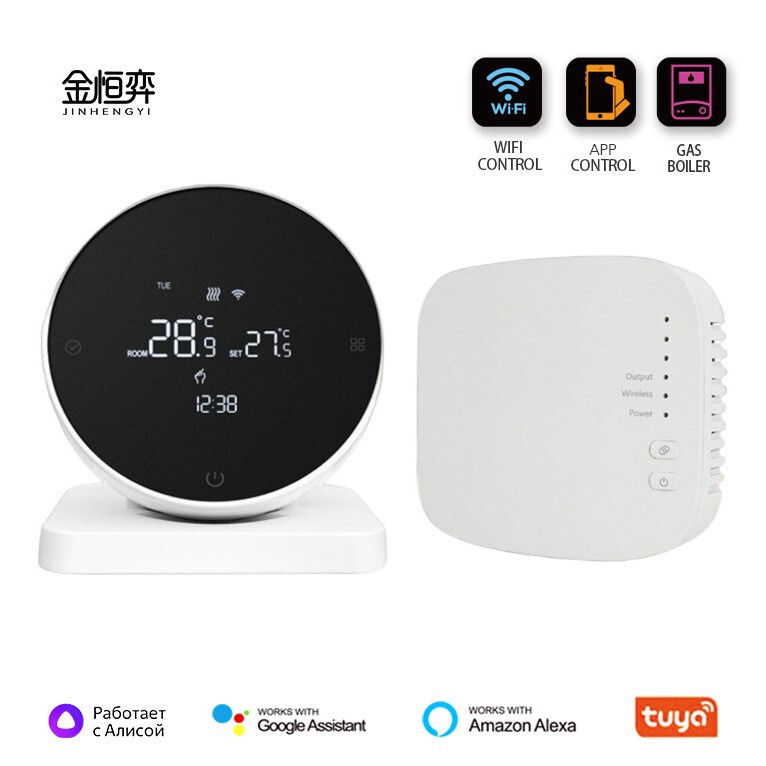 Graffiti Wall-Mounted Boiler Thermostat Wireless Controller App Voice Control Smart Thermostat Water Floor Heating Thermostat
