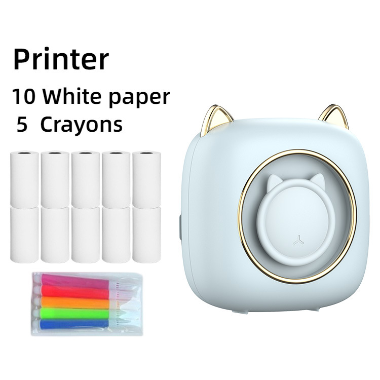 Nuevo C23 siete colores atmósfera respiración luz lámpara de escritorio mini portátil inalámbrico pregunta incorrecta impresora térmica de fotos