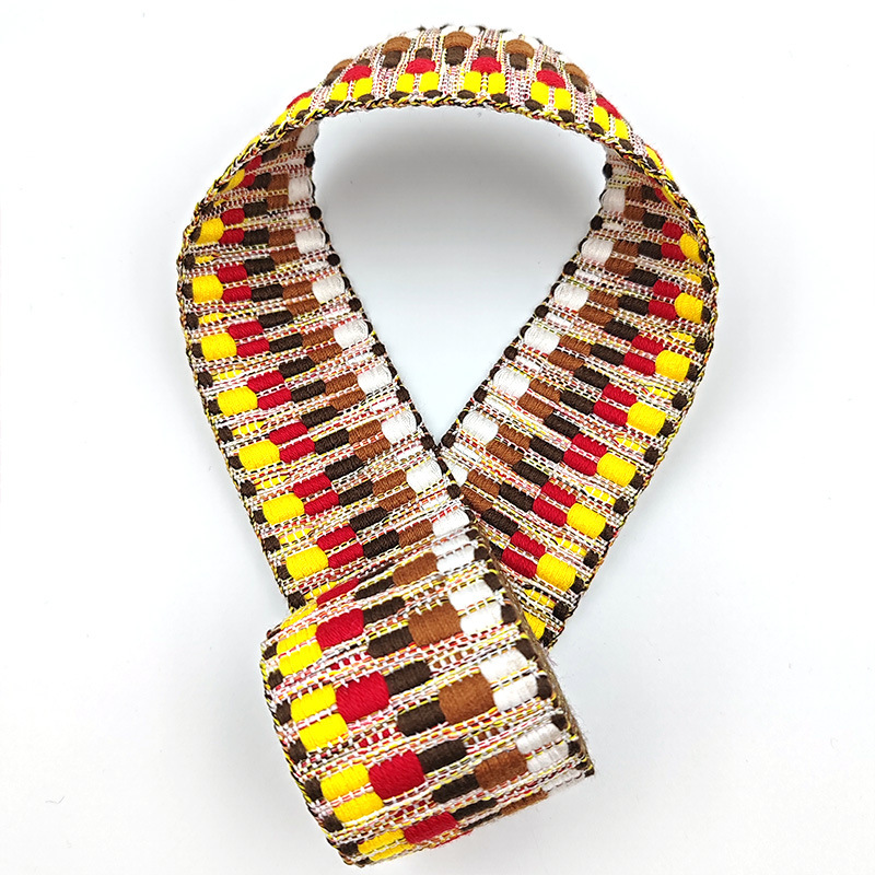 Se puede personalizar 3.8cm5cm cinta jacquard estilo étnico poliéster correa de equipaje ropa zapatos sombreros correa de hombro correa tejida