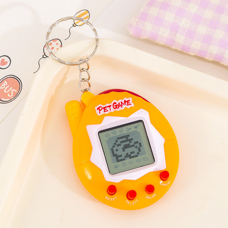 Retro yellow Tamagotchi