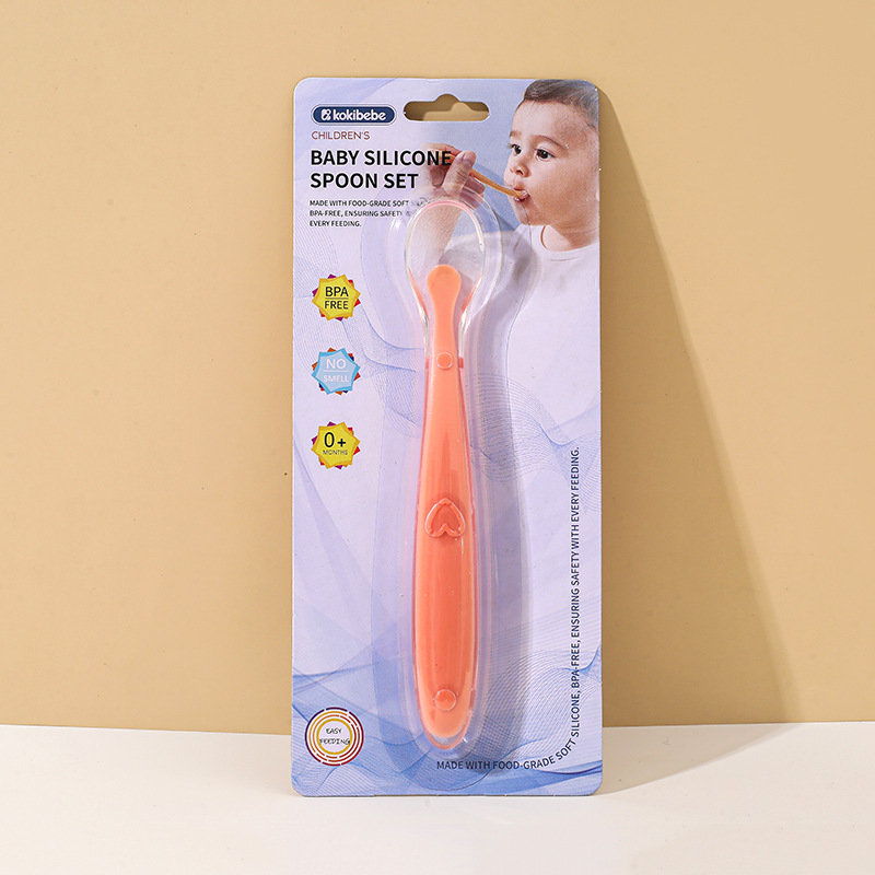 Cuchara de silicona para bebés recién nacidos con agua y arroz Cuchara pequeña vajilla para niños Complemento alimenticio Cuchara suave de silicona