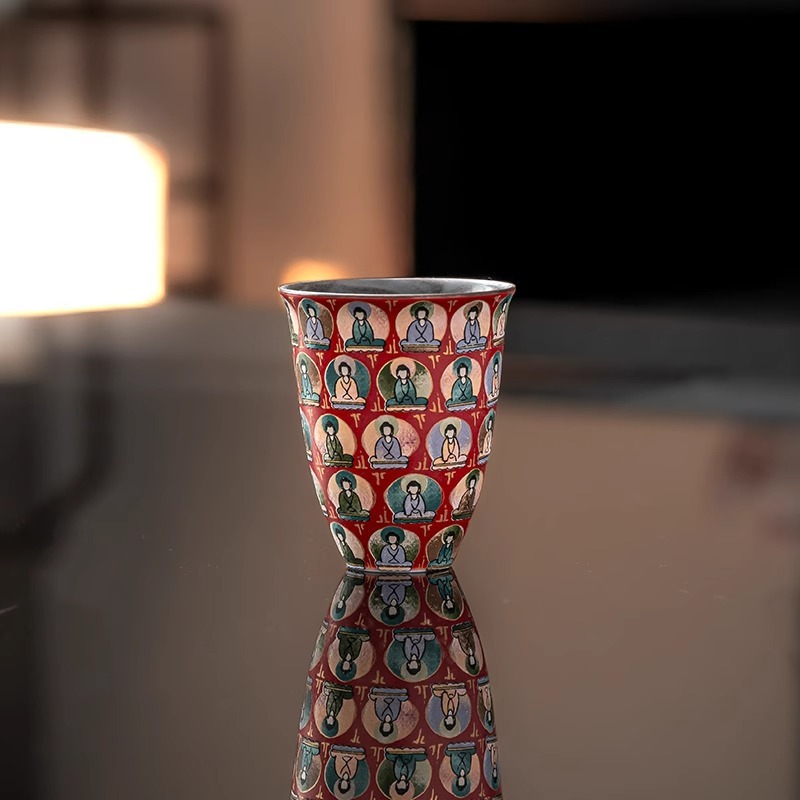 敦煌レトロ茶器千仏茶杯小容量客杯茶品茗杯工夫茶器茶杯中国風|undefined