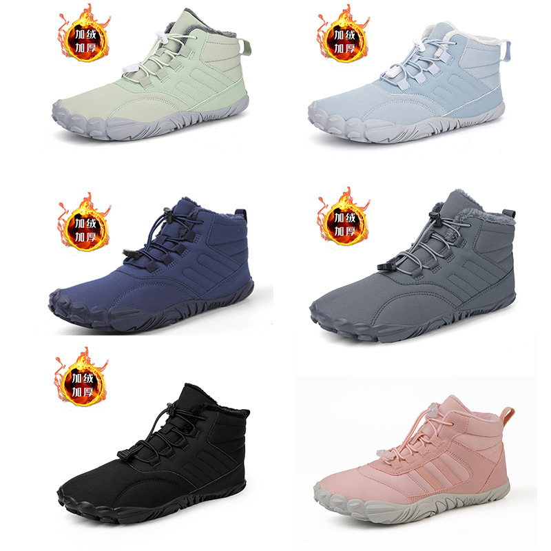 Cross-border New Style Cotton Shoes for Men and Women Winter fleece-lined Thickened Warm High-top Snow Boots for Couple Non-slip Waterproof Mountaineering Shoes